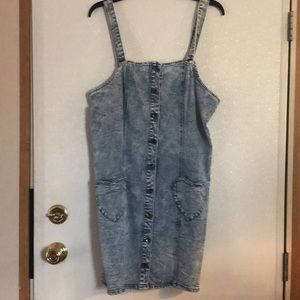 Adorable black heart jean dress